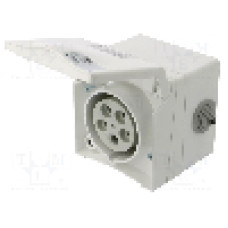 Conector alimentare AC, IEC 60309, IP44, 16A, 415V AC, 4 pini, PCE - 865-6V