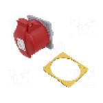 Conector alimentare AC, IEC 60309, IP44, 16A, 415V AC, 5 pini, AMPHENOL - 2CMA193163R1000