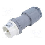 Conector alimentare AC, IEC 60309, IP44, 16A, 42V DC, 3 pini, PCE - 083-12V