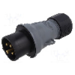 Conector alimentare AC, IEC 60309, IP44, 16A, 500V AC, 4 pini, AMPHENOL - 2CMA101957R1000