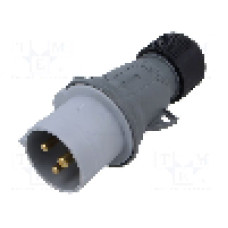 Conector alimentare AC, IEC 60309, IP44, 16A, {{Tensiune nominala}}, 3 pini, AMPHENOL - 2CMA101943R1000