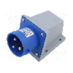 Conector alimentare AC, IEC 60309, IP44, 32A, 0,23kV, 3 pini, TAIZHOU BAOLUDA ELECTRIC - QX-344