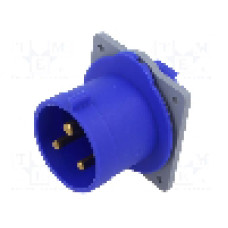 Conector alimentare AC, IEC 60309, IP44, 32A, 0,25kV, 250V AC, 3 pini, AMPHENOL - 2CMA193434R1000