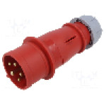 Conector alimentare AC, IEC 60309, IP44, 32A, 0,4kV, 5 pini, TAIZHOU BAOLUDA ELECTRIC - QX4