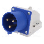 Conector alimentare AC, IEC 60309, IP44, 32A, 230V AC, 3 pini, PCE - 523-6