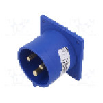 Conector alimentare AC, IEC 60309, IP44, 32A, 230V AC, 3 pini, PCE - 623-6