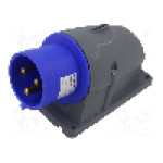 Conector alimentare AC, IEC 60309, IP44, 32A, 250V AC, 3 pini, AMPHENOL - 2CMA193314R1000