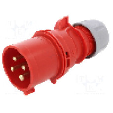 Conector alimentare AC, IEC 60309, IP44, 32A, 400V AC, 4 pini, PCE - 024-6
