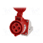Conector alimentare AC, IEC 60309, IP44, 32A, 400V AC, 4 pini, PCE - 124-6K