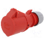 Conector alimentare AC, IEC 60309, IP44, 32A, 400V AC, 4 pini, PCE - 224-6