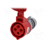 Conector alimentare AC, IEC 60309, IP44, 32A, 400V AC, 4 pini, PCE - 224-6TT