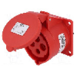 Conector alimentare AC, IEC 60309, IP44, 32A, 400V AC, 4 pini, PCE - 324-6