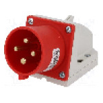Conector alimentare AC, IEC 60309, IP44, 32A, 400V AC, 4 pini, PCE - 524-6
