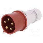 Conector alimentare AC, IEC 60309, IP44, 32A, 400V AC, 5 pini, PAWBOL - B.1032