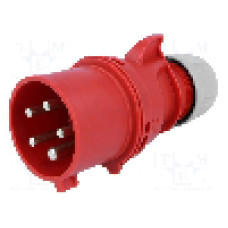 Conector alimentare AC, IEC 60309, IP44, 32A, 400V AC, 5 pini, PCE - 025-6