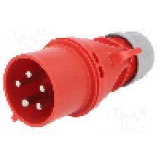 Conector alimentare AC, IEC 60309, IP44, 32A, 400V AC, 5 pini, PCE - 025-6V