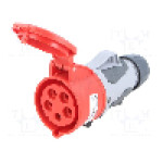 Conector alimentare AC, IEC 60309, IP44, 32A, 400V AC, 5 pini, PCE - 2253-6TT