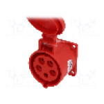 Conector alimentare AC, IEC 60309, IP44, 32A, 400V AC, 5 pini, PCE - 325-6