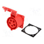 Conector alimentare AC, IEC 60309, IP44, 32A, 400V AC, 5 pini, PCE - 325-6F7