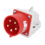 Conector alimentare AC, IEC 60309, IP44, 32A, 400V AC, 5 pini, PCE - 525-6