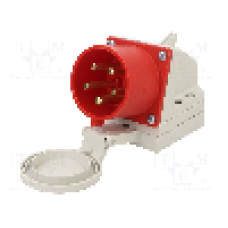 Conector alimentare AC, IEC 60309, IP44, 32A, 400V AC, 5 pini, PCE - 525-6D