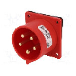 Conector alimentare AC, IEC 60309, IP44, 32A, 400V AC, 5 pini, PCE - 625-6F7