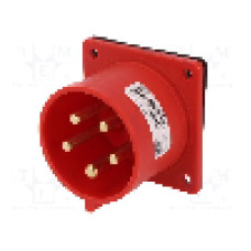 Conector alimentare AC, IEC 60309, IP44, 32A, 400V AC, 5 pini, PCE - 625-6F7