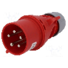 Conector alimentare AC, IEC 60309, IP44, 32A, 400V AC, 5 pini, PCE - 7025-6
