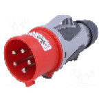 Conector alimentare AC, IEC 60309, IP44, 32A, 400V AC, 5 pini, PCE - 70253-6TT