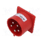 Conector alimentare AC, IEC 60309, IP44, 32A, 400V AC, 5 pini, PCE - 8625-6
