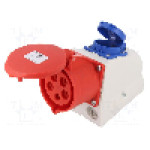 Conector alimentare AC, IEC 60309, IP44, 32A, 400V AC, 5 pini, PCE - 9225-6