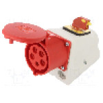 Conector alimentare AC, IEC 60309, IP44, 32A, 400V AC, 5 pini, PCE - 925-6W