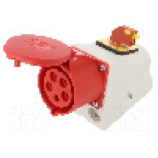 Conector alimentare AC, IEC 60309, IP44, 32A, 400V AC, 5 pini, PCE - 925-6W