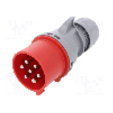 Conector alimentare AC, IEC 60309, IP44, 32A, 400V AC, 7 pini, PCE - 027-6V