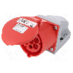Conector alimentare AC, IEC 60309, IP44, 32A, 400V AC, 7 pini, PCE - 127-6V