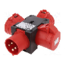 Conector alimentare AC, IEC 60309, IP44, 32A, 400V AC, {{Numarul de pini}} pini, PCE - 9430008W