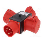 Conector alimentare AC, IEC 60309, IP44, 32A, 400V AC, {{Numarul de pini}} pini, PCE - 9430009W