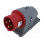 Conector alimentare AC, IEC 60309, IP44, 32A, 415V, 415V AC, 4 pini, AMPHENOL - 2CMA193322R1000