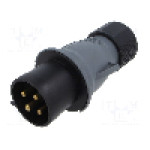 Conector alimentare AC, IEC 60309, IP44, 32A, 500V AC, 4 pini, AMPHENOL - 2CMA101985R1000