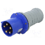 Conector alimentare AC, IEC 60309, IP44, 63A, 0,25kV, 5 pini, AMPHENOL - 2CMA166768R1000