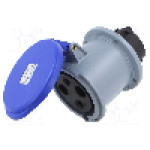 Conector alimentare AC, IEC 60309, IP44, 63A, 250V AC, 3 pini, AMPHENOL - 2CMA167510R1000