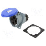 Conector alimentare AC, IEC 60309, IP44, 63A, 250V AC, 4 pini, AMPHENOL - 2CMA167422R1000