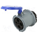 Conector alimentare AC, IEC 60309, IP44, 63A, 250V AC, 4 pini, AMPHENOL - 2CMA167524R1000