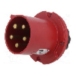 Conector alimentare AC, IEC 60309, IP44, 63A, 415V AC, 5 pini, AMPHENOL - 2CMA167234R1000