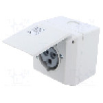 Conector alimentare AC, IEC 60309, IP44, {{Curent nominal}}, 0,25kV, 250V AC, 3 pini, AMPHENOL - 2CMA178695R1000