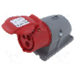 Conector alimentare AC, IEC 60309, IP44, {{Curent nominal}}, 415V, 3 pini, AMPHENOL - 2CMA193099R1000