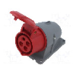Conector alimentare AC, IEC 60309, IP44, {{Curent nominal}}, 460V, 4 pini, AMPHENOL - 2CMA193110R1000