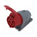 Conector alimentare AC, IEC 60309, IP44, {{Curent nominal}}, 460V, 4 pini, AMPHENOL - 2CMA193134R1000
