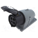 Conector alimentare AC, IEC 60309, IP44, {{Curent nominal}}, 500V AC, 4 pini, AMPHENOL - 2CMA193131R1000