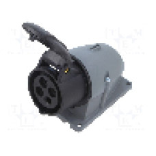 Conector alimentare AC, IEC 60309, IP44, {{Curent nominal}}, {{Tensiune nominala}}, 4 pini, AMPHENOL - 2CMA193105R1000